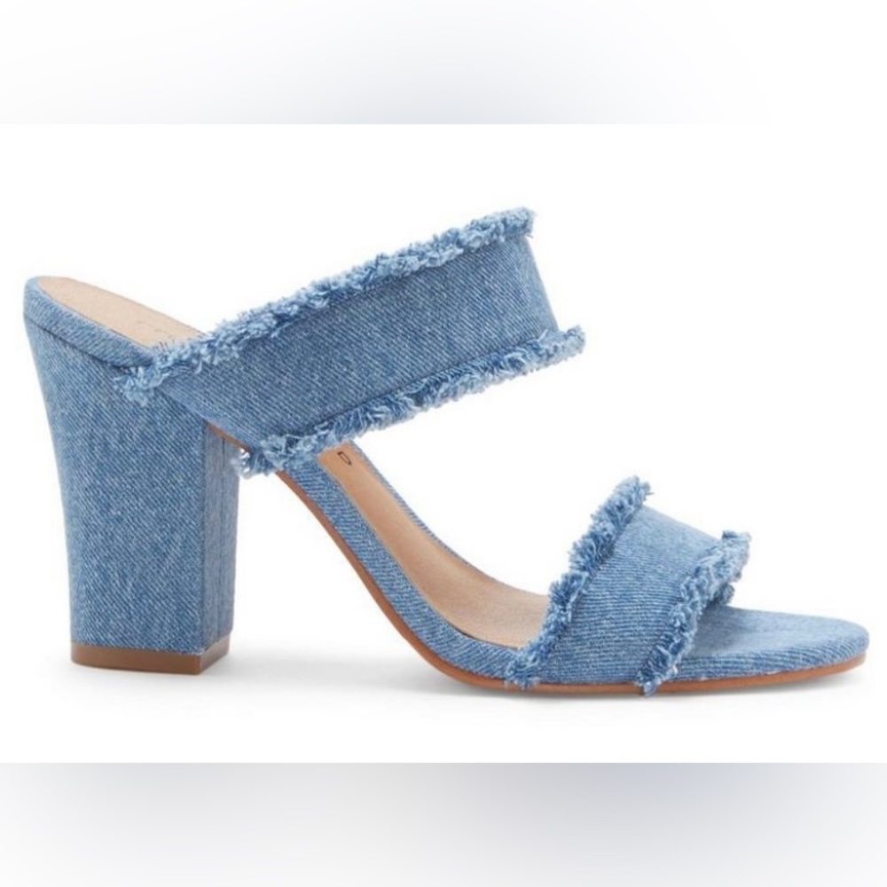 Lucky Brand Denim Heels size 7.5